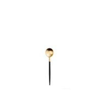 ASA Selection goa Kaffeelöffel GOA gold, schwarzer Griff L. 12 cm, Edelstahl schwarz matt Edelstahl 38109950