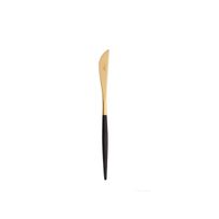 ASA Selection goa Messer GOA gold, schwarzer Griff L. 22,5 cm, Edelstahl schwarz matt Edelstahl 38101950