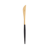 ASA Selection goa Messer GOA gold, schwarzer Griff L. 22,5 cm, Edelstahl schwarz matt Edelstahl 38101950