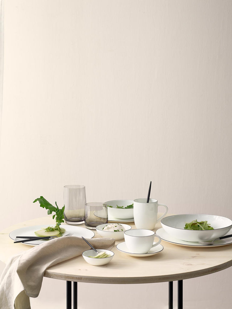 pasta-/suppenteller, ligne noire