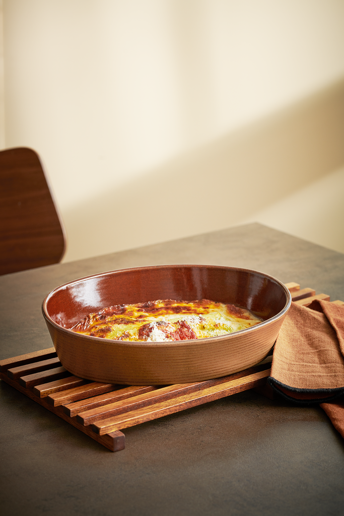 ofenform oval, black